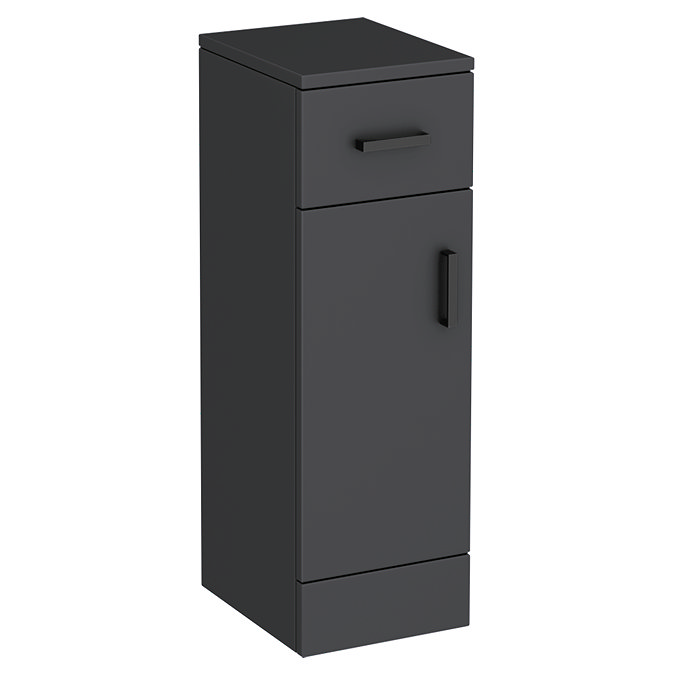 Cove Matt Black Bathroom Cupboard – 250mm Wide x 300mm Deep