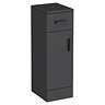 Cove Matt Black Bathroom Cupboard – 250mm Wide x 300mm Deep