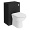 Cove Matt Black WC Toilet Unit Set with Concealed Cistern & Soft-Close Seat - 500mm