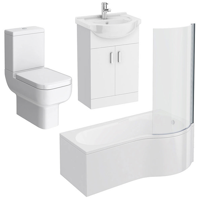 Cove P-Shaped Modern Shower Bath Suite  Standard Large Image