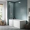 Cove P-Shaped Modern Shower Bath Suite  In Bathroom Large Image