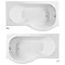 Cove P-Shaped Modern Shower Bath Suite  In Bathroom Large Image