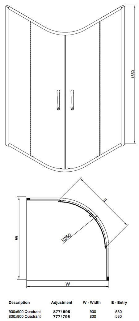 Cove Quadrant Shower Enclosure