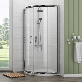 Cove 1850mm High Quadrant Shower Enclosure with Pearlstone Tray & Waste