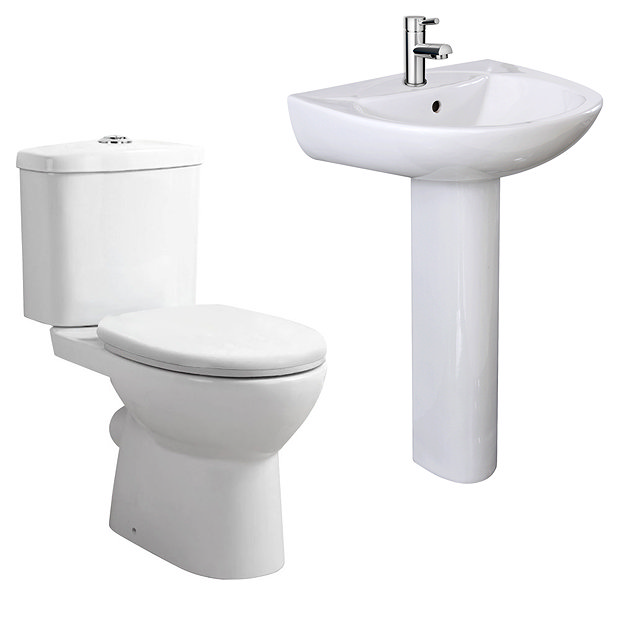 Cove Rimless 4Piece Modern Bathroom Suite Victorian Plumbing UK