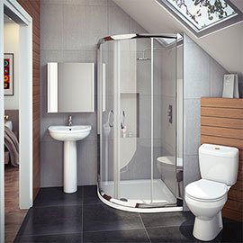 Cove En Suite Bathroom Suite Inc. Quadrant Enclosure Medium Image