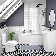 Cove Small Shower Bath Suite Victorian Plumbing UK