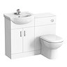 Cove Vanity Unit Cloakroom Suite + Basin Mixer Tap (W1050 x D300mm)  Newest Large Image