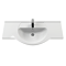 Cove White 1050mm Large Vanity Unit with Brushed Brass Handles