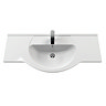 Cove White 1050mm Large Vanity Unit with Matt Black Handles