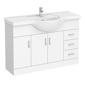 Cove White 1200mm Large Vanity Unit Large Image