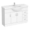 Cove White 1200mm Large Vanity Unit Large Image