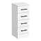 Cove White 300 x 300mm Gloss 4 Drawer Unit with Matt Black Handles