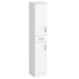 Cove White 350mm Gloss Tallboy Unit - Depth 330mm Large Image