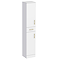 Cove White 350mm Gloss Tallboy Unit with Matt Black Handles - Depth 300mm