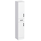 Cove White 350mm Gloss Tallboy Unit with Matt Black Handles - Depth 300mm