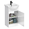 Cove White 450mm Small Vanity Unit with Matt Black Handle