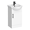 Cove White 450mm Small Vanity Unit with Matt Black Handle