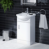 Cove White 450mm Small Vanity Unit with Chrome Handle