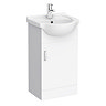 Cove White 450mm Small Vanity Unit with Chrome Handle