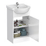 Cove White 450mm Vanity Unit (Flat Packed)  Profile Large Image