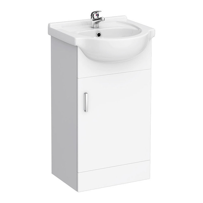 Cove White 450mm Vanity Unit (Flat Packed) Large Image