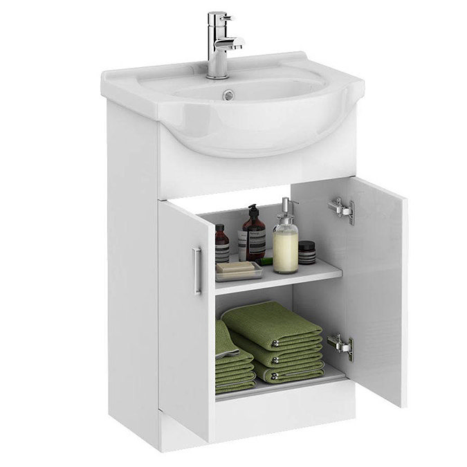 Cove White 550mm Vanity Unit (Flat Packed)  Standard Large Image