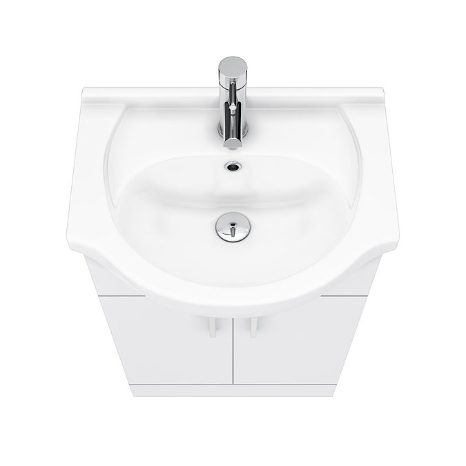Cove White 550mm Vanity Unit (Flat Packed)  In Bathroom Large Image