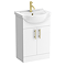 Cove White 550mm Vanity Unit with Brushed Brass Handles