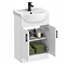 Cove White 550mm Vanity Unit with Matt Black Handles