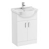 Cove White 550mm Vanity Unit with Chrome Handles