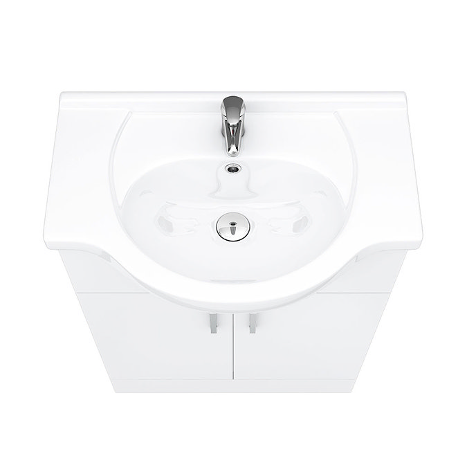 Cove White 650mm Vanity Unit (Flat Packed)  Feature Large Image