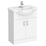 Cove White 650mm Vanity Unit (Flat Packed) Large Image