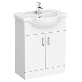 Cove White 650mm Vanity Unit (Flat Packed) Large Image