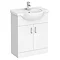 Cove White 650mm Vanity Unit (Flat Packed) Large Image