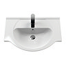 Cove White 650mm Vanity Unit with Brushed Brass Handles