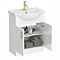 Cove White 650mm Vanity Unit with Brushed Brass Handles