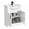 Cove White 650mm Vanity Unit with Matt Black Handles
