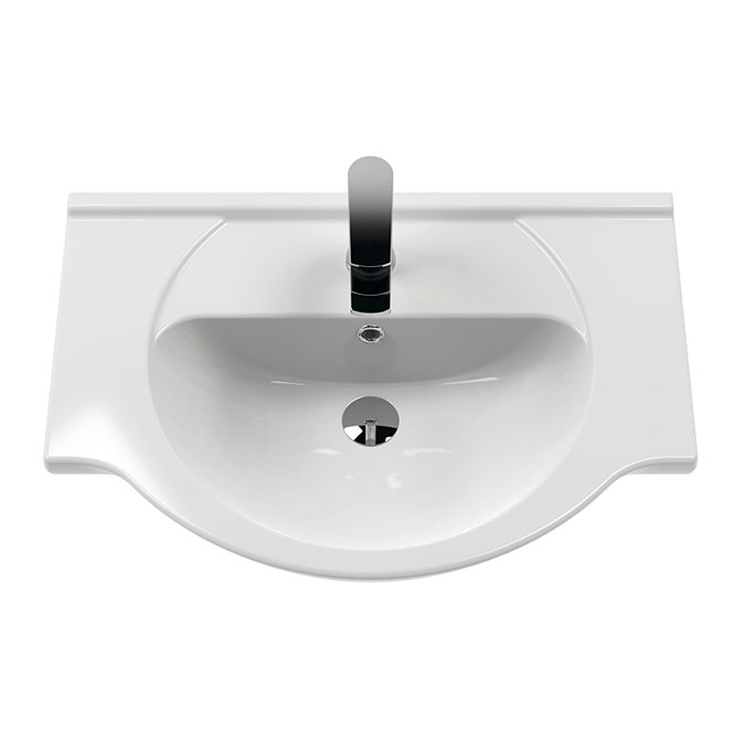 Cove White 650mm Vanity Unit with Chrome Handles