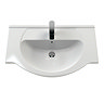 Cove White 750mm Vanity Unit with Brushed Brass Handles