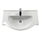 Cove White 750mm Vanity Unit with Matt Black Handles