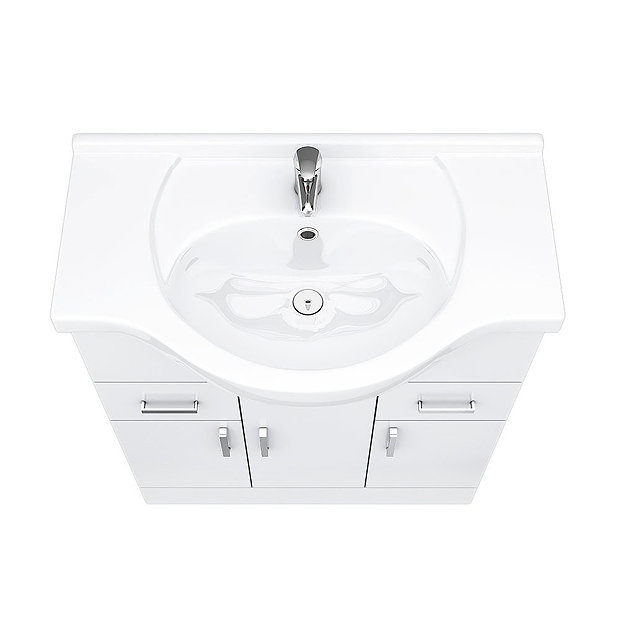 Cove White 750mm Vanity Unit  In Bathroom Large Image