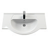 Cove White 850mm Vanity Unit with Matt Black Handles