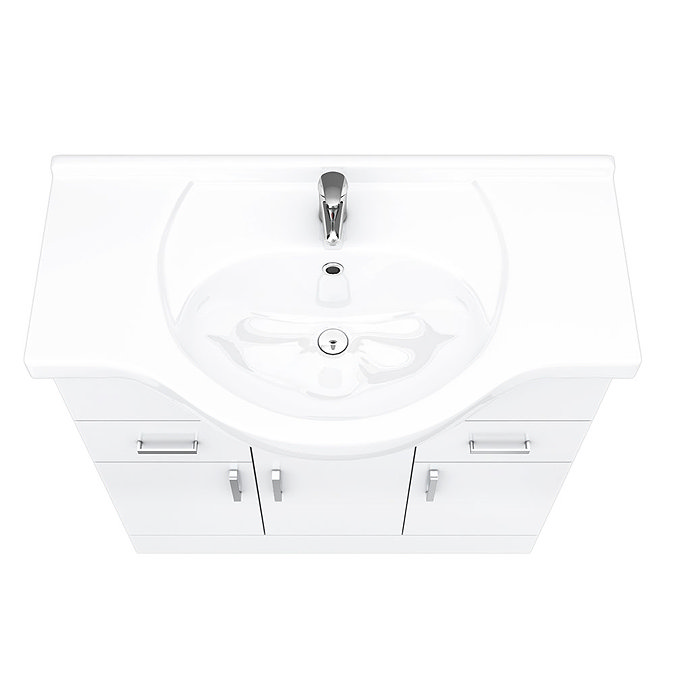 Cove White 850mm Vanity Unit  In Bathroom Large Image