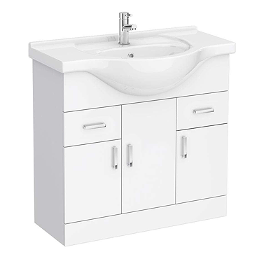 Cove White 850mm Vanity Unit