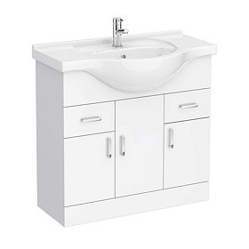 Cove White 850mm Vanity Unit Large Image