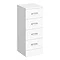 Cove White Gloss Double Basin Vanity + Drawer Combination Unit  Feature Large Image