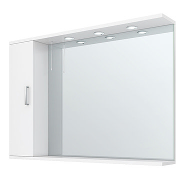 Cove White Illuminated Mirror Cabinet (1050mm Wide)  Profile Large Image