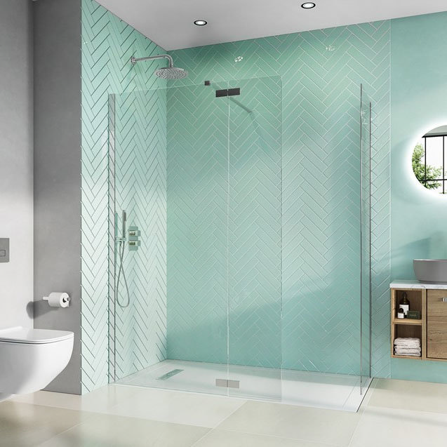 Crosswater 1035mm Infinity 8 Walk In Enclosure with Deflector Panel - IWESC1050+ Profile Large Image