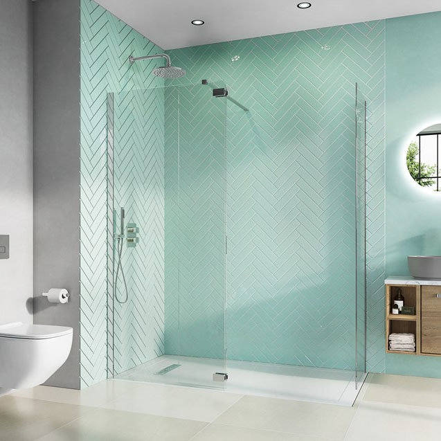 Crosswater 1035mm Infinity 8 Walk In Enclosure with Deflector Panel - IWESC1050+ Feature Large Image